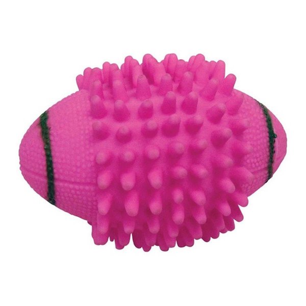 Petpalace 52984 Medium Nylon Spiked Football Dog Toy Assorted Colors PE157406